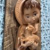 Sculptuur, heilige met lammetje. - Afbeelding 2