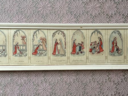 Religieus schilderij "wees gegroet Maria".
