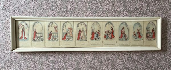 Religieus schilderij "wees gegroet Maria".